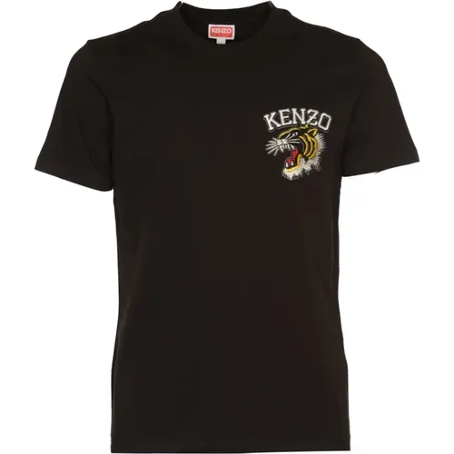 Tiger Varsity Slim T-shirt , male, Sizes: M, XL, S, L - Kenzo - Modalova