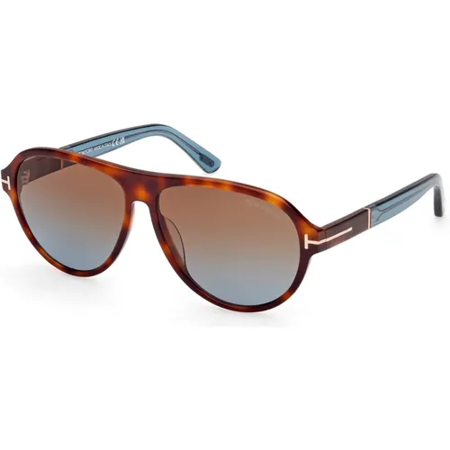 Quincy Sunglasses Blonde Havana/ Shaded , male, Sizes: 59 MM - Tom Ford - Modalova