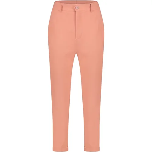 Chic Jersey Chino Hose Apricot , Damen, Größe: L - Jane Lushka - Modalova