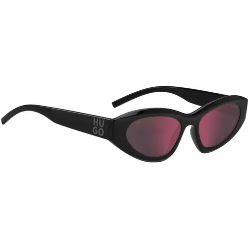 Sunglasses, unisex, , Size: ONE SIZE Resin Sunglasses with Red Glass - Hugo Boss - Modalova