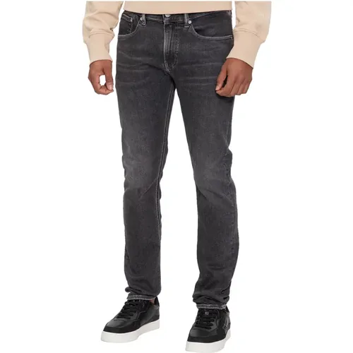 Schwarze Skinny Fit Jeans , Herren, Größe: W30 - Calvin Klein - Modalova