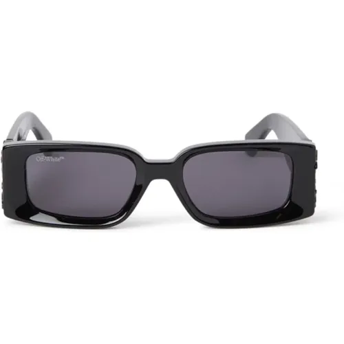 Schwarze Sonnenbrille für Frauen , Damen, Größe: 52 MM - Off White - Modalova