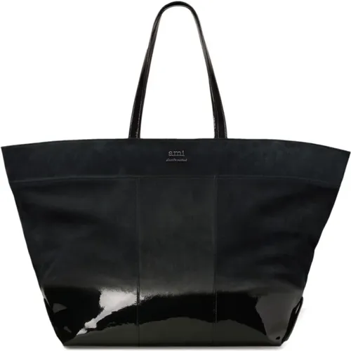 East West Maxi Shopping Bag , female, Sizes: ONE SIZE - Ami Paris - Modalova