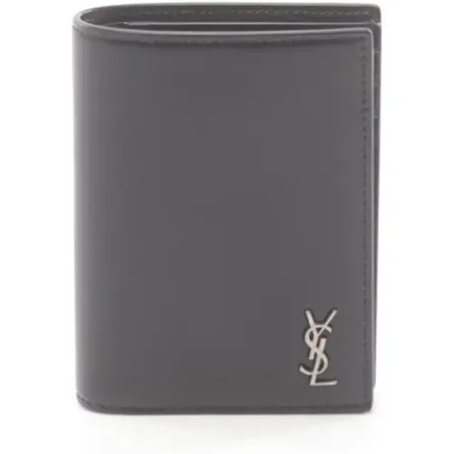 Pre-owned Wallets, male, , Size: ONE SIZE Pre-owned Leather wallets - Saint Laurent Vintage - Modalova