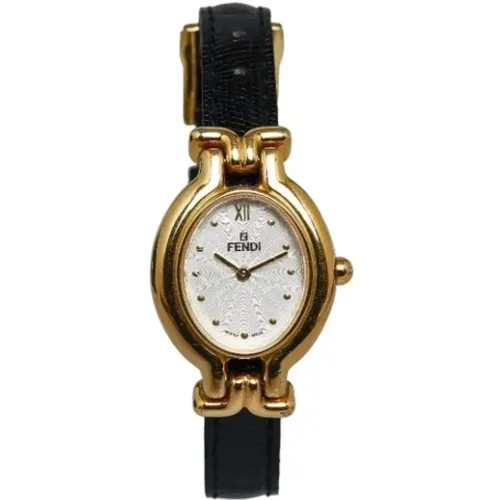 Pre-owned Watches, female, , Size: ONE SIZE Pre-owned Leather watches - Fendi Vintage - Modalova