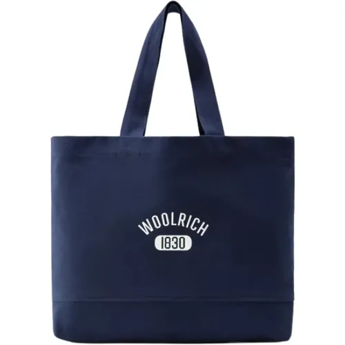 Canvas Tote Bag with Reinforced Bottom , female, Sizes: ONE SIZE - Woolrich - Modalova