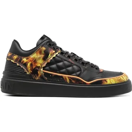 B court low top sneakers , male, Sizes: 9 UK, 11 UK, 8 UK, 7 UK, 12 UK, 10 UK - Balmain - Modalova