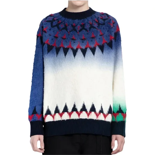 Fairisle Jacquard Knit Pullover , male, Sizes: XL - Sacai - Modalova