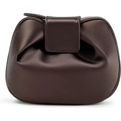 Chocolate Soft Demi Clutch , female, Sizes: ONE SIZE - Gabriela Hearst - Modalova