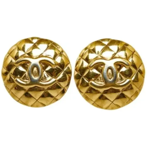 Pre-owned Jewellery, female, , Size: ONE SIZE Pre-owned Metal earrings - Chanel Vintage - Modalova