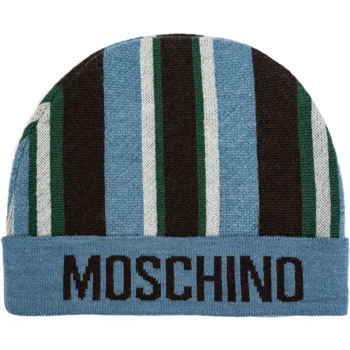 Beanies, unisex, , Size: ONE SIZE Hat with logo - Moschino - Modalova