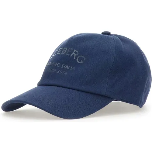 Caps, male, , Size: ONE SIZE Cotton Baseball Cap with Logo - Iceberg - Modalova