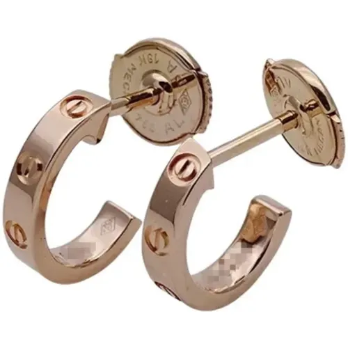 Pre-owned Jewellery, female, , Size: ONE SIZE Pre-owned Rose Gold earrings - Cartier Vintage - Modalova