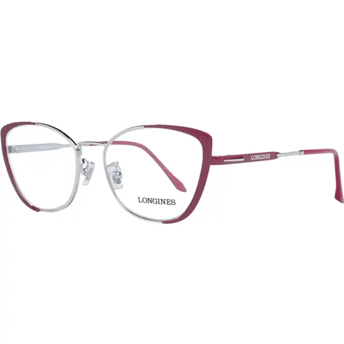 Glasses, female, , Size: ONE SIZE Stylish Burgundy Women's Optical Frames - Longines - Modalova