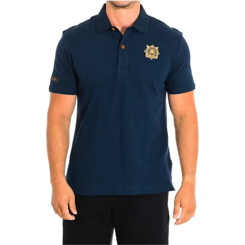 Kurzarm Polo Shirt in Olivgrün , Herren, Größe: S - LA MARTINA - Modalova