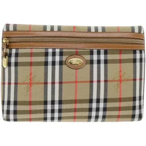 Pre-owned Clutches, female, , Size: ONE SIZE Pre-owned Canvas clutches - Burberry Vintage - Modalova