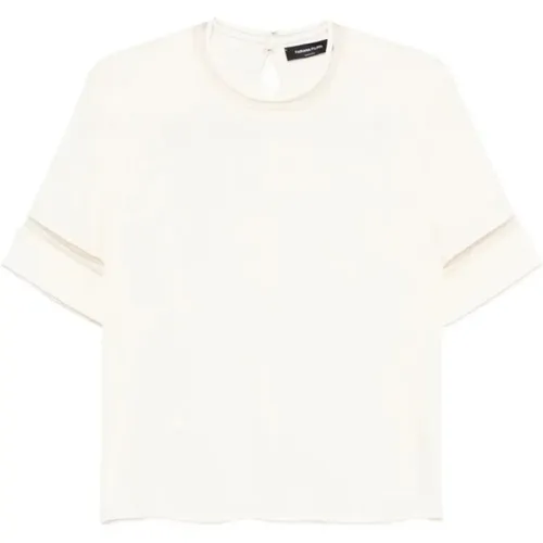 Blouses, female, , Size: S Sleeve-detail Blouse - Fabiana Filippi - Modalova