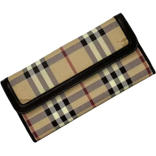 Pre-owned Wallets, unisex, , Size: ONE SIZE Pre-owned Canvas wallets - Burberry Vintage - Modalova