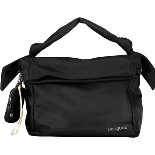 Schwarze Polyester-Handtasche mit Verstellbarem Schultergurt - Desigual - Modalova