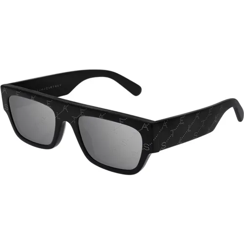 Mode Sonnenbrille Sc0210S Schwarz , Damen, Größe: 54 MM - Stella Mccartney - Modalova