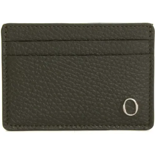 Wallets & Cardholders, male, , Size: ONE SIZE Leather Card Holder Wallet - Orciani - Modalova