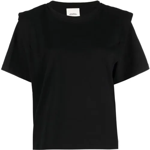Schwarzes Zelitos T-Shirt mit gepolsterten Schultern - Isabel marant - Modalova