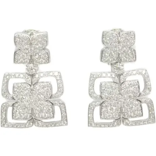 Pre-owned Jewellery, female, , Size: ONE SIZE Pre-owned White Gold earrings - Bvlgari Vintage - Modalova