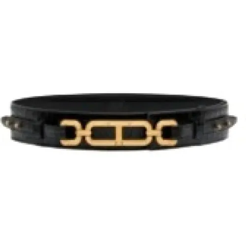 Gold T Shaped Signature Belt , female, Sizes: 80 CM, 75 CM - Tom Ford - Modalova