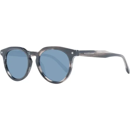 Schwarze Panto-Sonnenbrille mit UV-Schutz , Herren, Größe: ONE Size - Scotch & Soda - Modalova
