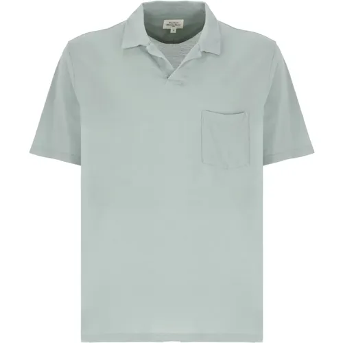Grünes Baumwoll-Poloshirt mit Kragen , Herren, Größe: M - Hartford - Modalova