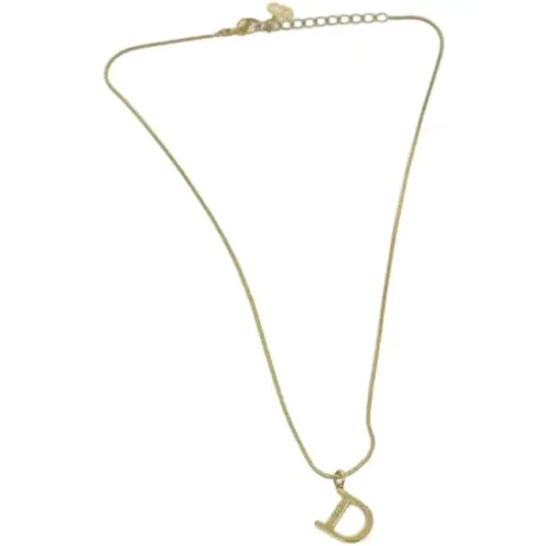 Pre-owned Jewellery, female, , Size: ONE SIZE Pre-owned Metal necklaces - Dior Vintage - Modalova