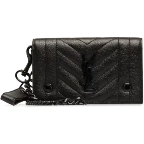 Pre-owned Clutches, female, , Size: ONE SIZE Pre-owned Leather clutches - Yves Saint Laurent Vintage - Modalova