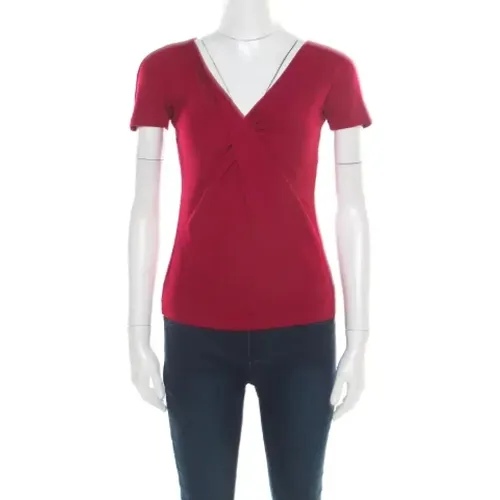 Pre-owned Viscose tops , female, Sizes: S - Armani Pre-owned - Modalova