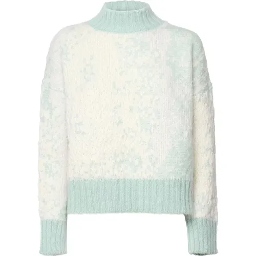 Wollmischung Polokragen Pullover Aqua , Damen, Größe: XS - Dondup - Modalova