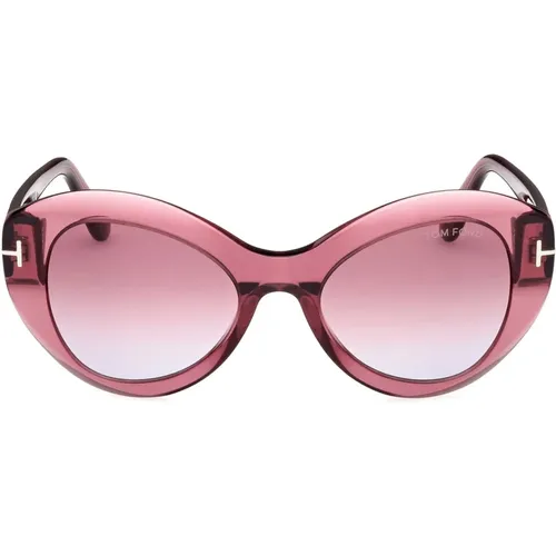 Transparent Oval Sungles , female, Sizes: 52 MM - Tom Ford - Modalova