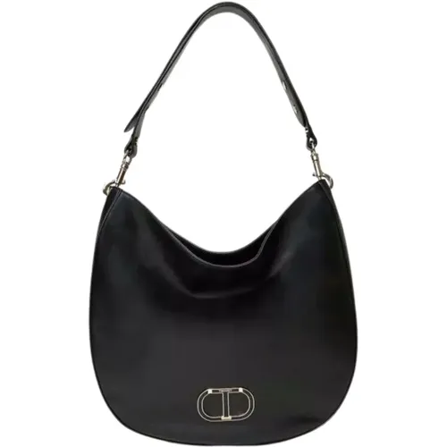 Italian Leather Hobo Bag , female, Sizes: ONE SIZE - Twinset - Modalova