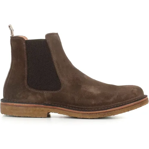 Chelsea Boots, male, , Size: 10 US Dark Suede Chelsea Shoes - Astorflex - Modalova