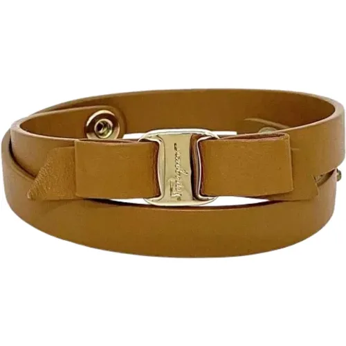 Pre-owned Jewellery, female, , Size: ONE SIZE Pre-owned Leather bracelets - Salvatore Ferragamo Pre-owned - Modalova