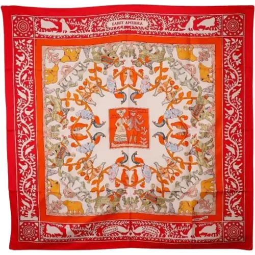 Pre-owned Scarves, female, , Size: ONE SIZE Pre-owned Silk scarves - Hermès Vintage - Modalova