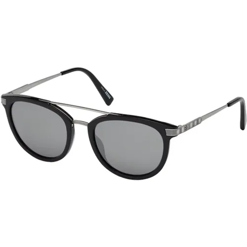 Sunglasses, unisex, , Size: 54 MM Black/Grey Sunglasses - Ermenegildo Zegna - Modalova