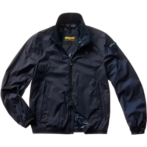 Modern Micro-Rip Trench Coat , male, Sizes: L, 3XL, 2XL - Blauer - Modalova
