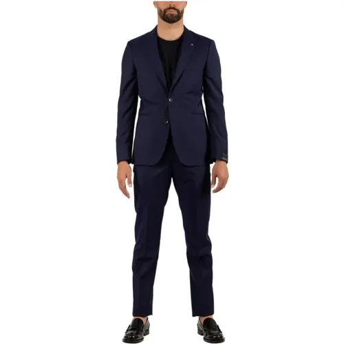 Single Breasted Suits, male, , Size: XL Mens Tailored Suit - Tagliatore - Modalova