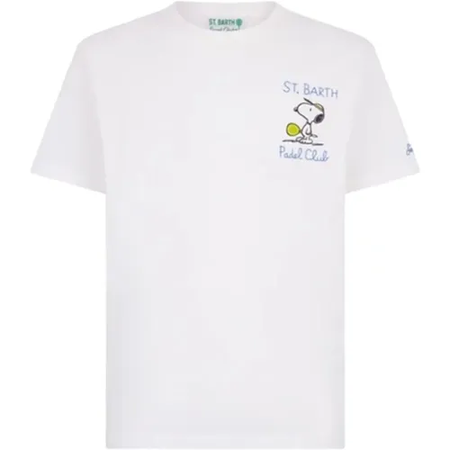 Weißes T-Shirt mit einzigartigem Design - MC2 Saint Barth - Modalova