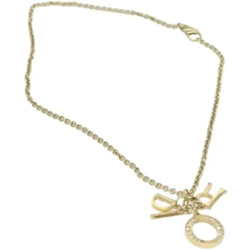 Pre-owned Jewellery, female, , Size: ONE SIZE Pre-owned Metal necklaces - Dior Vintage - Modalova