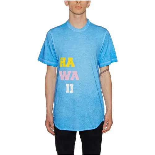 Baumwoll-Leinen T-Shirt , Herren, Größe: XS - Dsquared2 - Modalova