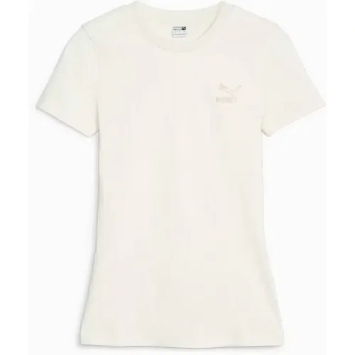 Geripptes Slim T-Shirt für Frauen - Puma - Modalova