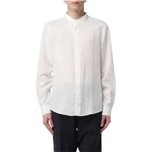 Casual Shirts, male, , Size: S Mandarin Collar Linen Shirt - Tommy Hilfiger - Modalova