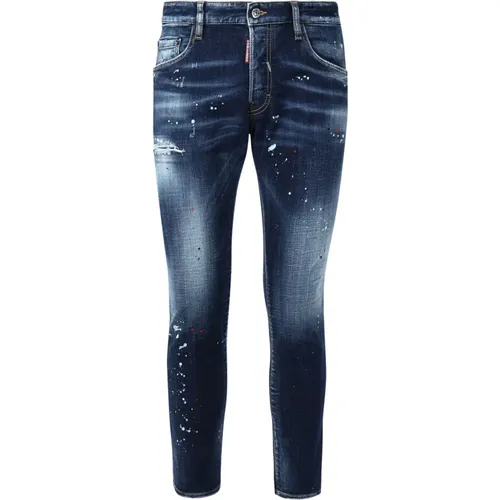 Skinny Jeans, male, , Size: L Jeans with Cleared Effect - Dsquared2 - Modalova