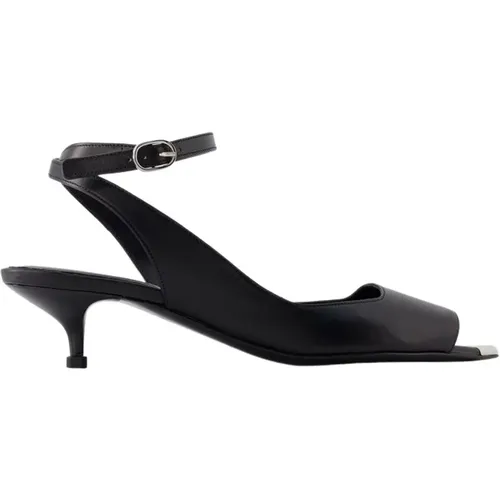 Punk Sandalen - Leder - Schwarz/Silber , Damen, Größe: 37 EU - alexander mcqueen - Modalova