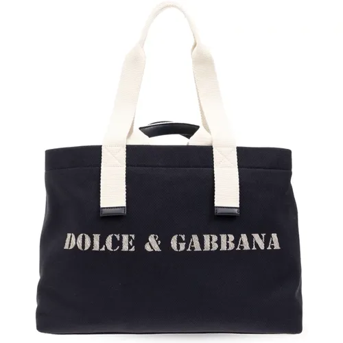 Shopper bag with logo , unisex, Sizes: ONE SIZE - Dolce & Gabbana - Modalova